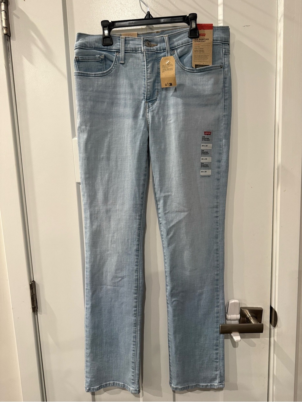 Levi's Women's Straight-Leg Jeans in Pale Blue Wash